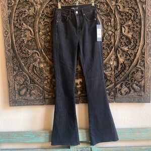 Veronica Beard Beverly High Rise Skinny Flare Jeans in onyx Size 26 NWT USA Made